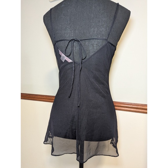 Y2K 2001 Victoria's Secret Chemise Teddy Black Lace Lingerie Size S - Picture 3 of 15